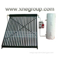 sun collector with heat pipe for hot water
